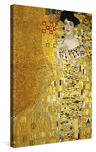PICANOVA – Portrait of Adele Bloch-Bauer 40x60cm – Premium Leinwanddruck – Kunstdruck Auf 2cm Holz-Keilrahmen Für Schlaf- Und Wohnzimmer – Kollektion Gustav Klimt