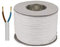 Electrical Core Round PVC Mains Electrical Cable Copper - 3182Y 2 Core x 1.5 mm² 15 Amp PVC Flexible Cable Cut To Length Flex-Wire High Temperature Resistance (White, 25 Meters)