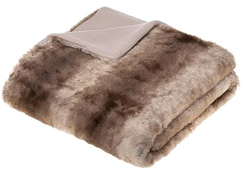 Atmosphera - Plaid Grizzli Kunstpelz 120x160 cm - Beige