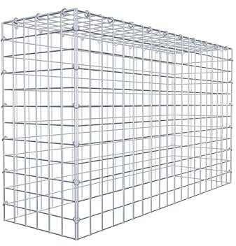 GABIONA Gabione zur Erweiterung (L x H x T cm: 100 × 60 × 30) – Steinkorb aus 4 mm Draht, C-Ring Verschluss mit Gratis-Zange – für Erweiterung in der Höhe, ohne Bodengitter – Gabionenzaun