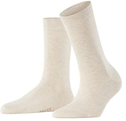 FALKE Damen Socken Family W So nachhaltige Baumwolle einfarbig 1 Paar, Beige Sand Melange 4659, 39-42