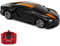 CMJ RC Cars Bugatti Chiron Offiziell Lizenziertes ferngesteuertes Auto im Maßstab 1:24 mit funktionierenden Lichtern 2.4Ghz (Schwarz/Orange)