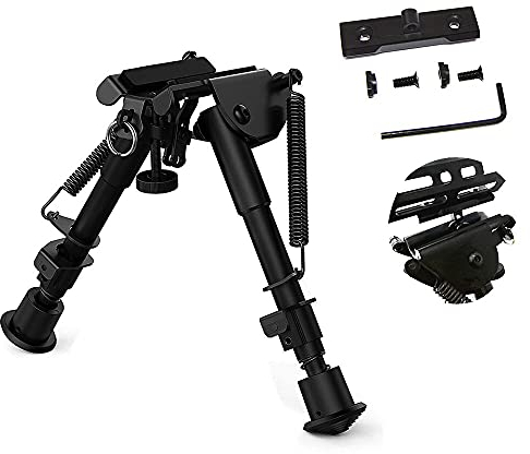 FIRECLUB Full Metal 6-9 Inch Folding Bipod with for Mlok Compatible Adapter Bracket Harris Style Bipod for Huntting