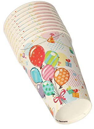 PAPSTAR Trinkbecher, Pappe 0,2 l Ø 7 cm, 9,7 cm Fete 88493 Pappbecher Einwegbecher, 10 Stück