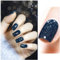 Vishine Soak Off UV LED Vernis à Ongles Gel Semi-Permanent Pailleté Bleu Foncé - Diamant Pailleté Deep RoyalBlue Gel Polish Nail Art #6021