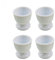 SPORTARC Juego de 4 hueveras blancas – Huevera de cerámica de estilo clásico para huevos duros y blandos – Apto para microondas y lavavajillas