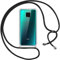 Pnakqil Funda con Cuerda para Xiaomi Redmi Note 9 Pro/9 Pro MAX/Note 9S 4G 6.67 Carcasa Transparente Suave TPU Silicona Case con Negro Colgante Cordon Colgar Collar Correa de Cuello Cadena Cordón