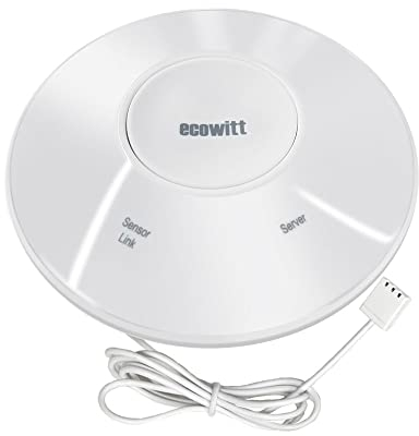 Ecowitt Wittboy Gateway Hub GW2000, 3 metodi di configurazione Sensore per stazione meteorologica Wi-Fi/cablata Gateway con sensore di temperatura-umidità, pressione atmosferica 3 in 1