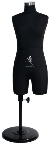 lavandeform Halbmaßstabs-Kleid Form 1:2 Miniatur-Nähen Mini-Hosenkleid Form gerade in den Körper Innen, (nicht für Erwachsene, volle Größe, einsteckbare Nadel, Schneiderpuppe (schwarz)