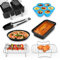 LQKYWNA Dual Air Fryer Accessories 6 PCS, 304 Stainless Steel Grilling Rack Double Basket for Ninja Foodi AF300UK, AF400UK, Tower T17088, Salter Zone Deep Fryers 7.6L-9.6L