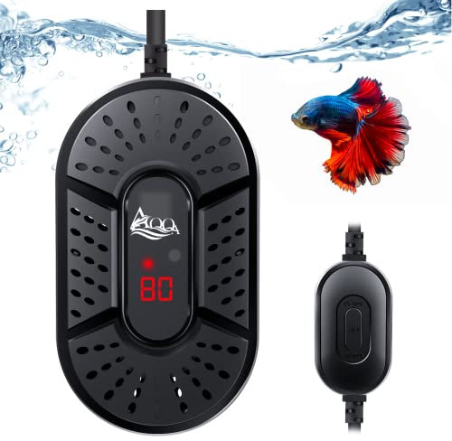 AQQA Submersible Aquarium Heater,50W Fish Tank Turtle Tank Heater with Intelligent LED Temperature Display and External Temperature Controller,for 30-60L Fish and Turtle Tank
