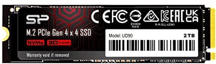Silicon Power Dysk SSD UD90 2TB PCIe M.2 2280 NVMe Gen 4x4 5000/4800 MB/s