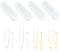 4 Pack Contact Lens Remover and Inserter Tool for Soft Lenses, Portable Contact Lens Applicator with Tweezers & Storage Case for Outgoing, Travelling - White & Yellow