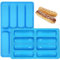 YXHZVON 2 pièces Moules en Silicone pour Barres à Céréales, 8 Cavités Moule Silicone Rectangulaire pour Chocolat Pain Muffin Brownie Gâteau au Fromage（Bleu Ciel）