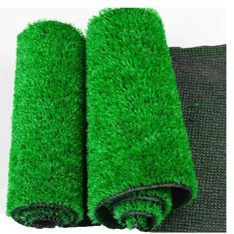 JHAISMAO 3 X 10M' (32.8 Ft) Gazon Artificiel Réaliste Faux Gazon Gazon Synthétique De Luxe 2CM Pelouse épaisse pour Animaux De Compagnie Zone De Pipi pour Chiens, Disponible sur Mesure(Size:3x3m)
