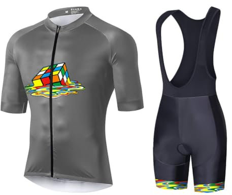 UGLY FROG 2025 Herren Radtrikot Set, Atmungsaktiv Schnell Trocken Radfahren Kleidung mit Bib Shorts Mit 20D Sitzpolster MTB, Rennrad