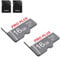 Lot de 2 Carte Mémoire 16 Go avec Adaptateur, Carte Mémoire TF Haute Vitesse, UHS-I, A1, C10, Carte TF pour Tablette/Téléphone/Appareil Photo/Autoradio/Enregistreur de Conduite (TF183 16 Go)