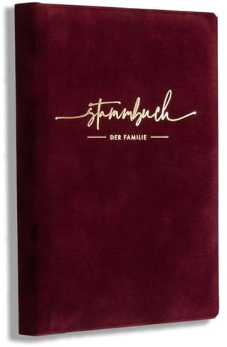 Stammbuch Roja Bordeaux Gold Samt Familienstammbuch Standesamt Hochzeit