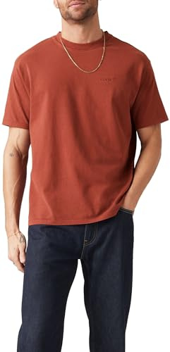Levi's Men's Red Tab Vintage Tee T-Shirt, Garment Dye Red Pain, M