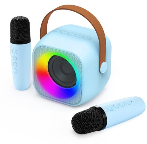 Jeefu Karaoke Machine 2 Microphones, Birthday Gifts for Girls Toys Age 3-15 Year Old Girls Gifts Kids Microphone Toys for 3-12 Year Old Girls Birthday Presents for Kids