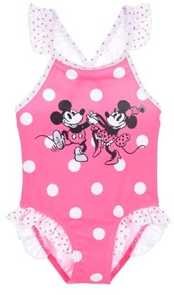 Sun City Badeanzug Mädchen Kinder | Minnie Mouse | ab 12 bis 36 Monate | Mickey Mouse | Einteiler | Baby Bademode (DE/NL/SE/PL, Numerisch, 86, Pink)