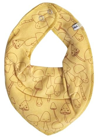 Pippi Babywear Halstuch Dreieckstuch Zahnungslätzchen mit Motiv (gelb Pilze)