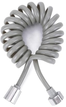 JrEam 2/3/4 Meter Feder-Brauseschlauch, Flexibles Verbindungsrohr, weicher Kunststoffschlauch, Anti-Wrap-Schlauch for Badezimmer, Wasser, Toilette, Bidet-Sprüher(3M)
