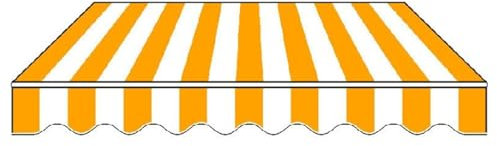 Ausziehbarer Markisen-Ersatzstoff, wasserdichtes Polyester-Segeltuch für Terrassenüberdachung, 4 x 1,5 m
