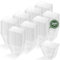 Horeca Collection - 200 Uds Bol Cuadrado Grande Asimétrico Transparente 180 cc - 7,5 x 7 cm - Vasitos Aperitivos Plastico - Vasitos para Postres - Catering - Cuencos - Vasos - Finger Food