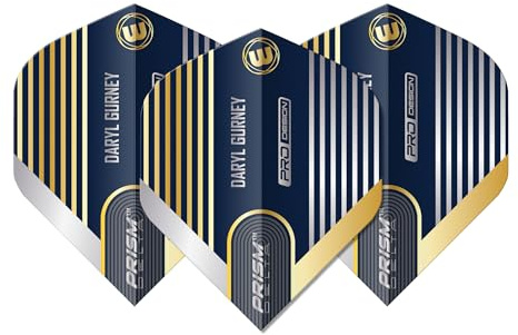 WINMAU Dart Flight - Professioneller Spieler - Prism Delta Extra Thick 100 Micron - 1 Satz pro Packung (insgesamt 3 Dart-Flights) - Professionelles Dart Zubehör