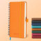 IN-LUXPRO Kalender 2025 2026 Wochenplaner,A6(16.6 x 9.7cm),18-Monate Buchkalender (Jul.2025-Dez.2026) Ringbuch mit Softcover,wochenkalender mit selbstklebendem Stifthalter,orange Farbe.