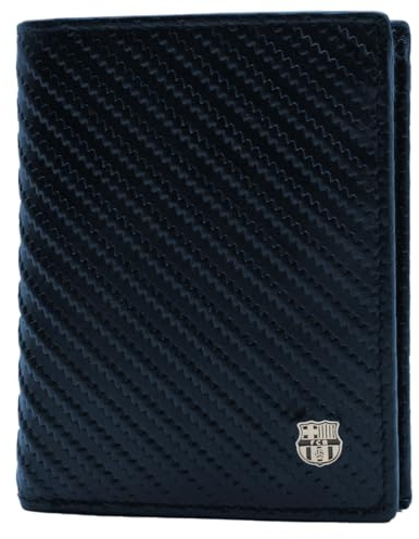 ms móvil shop Portefeuille avec porte-monnaie Barcelona FC en cuir 10,5 x 8,5 cm | Produit officiel, Noir , De mano, Classique