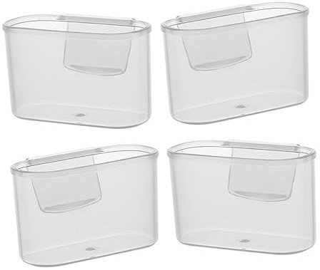 VINTORKY Fridge Side Door Box and Sauce Bag Holder, Wall-mountable Plastic Storage Organizer for Refrigerator, Space-Saving Kitchen Fridge Supply, 4pcs Set