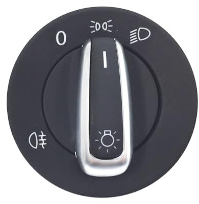 Hajus 9191055 Schalter Hauptlicht Lichtschalter Scheinwerfer 3C8941431B kompatibel mit Seat Alhambra Mii VW Amarok Beetle Caddy Golf Jetta IV Passat Scirocco Sharan T5 T6 1.4 1.8 .2.0