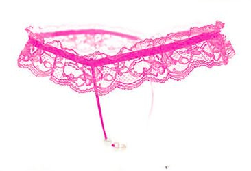 Bommi Fairy Women‘s Sexy Lace Pearl T-Pants Cute Thong gag Gift One Size Underwear G-Strings