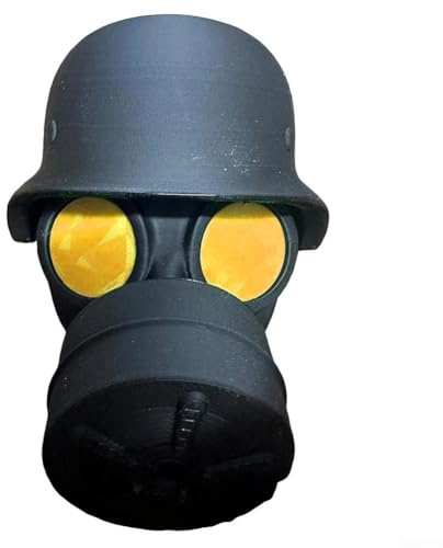 Einzigartige Abdeckung für Anhängerkupplung mit Stahlhelm und Gasmaske, das Fahrzeugzubehör (Gelb)
