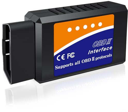 OBD2 Scanner Bluetooth for iPhone iOS Android Windows Car Code Reader Enhanced Auto Diagnostic Scan Tool Odb2 OBDII Adapter Check Engine Light Live Data Reset Vehicle Performance Test Exclusive APP