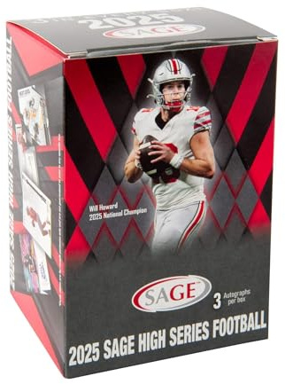 2025 NFL Sage HIGH Series Football Trading Card Blaster Box (3 Autographs Per Trading Card Box)