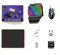 YUEKOPOU Draagbaar toetsenbord, draadloze connectiviteit, e One Handed Gaming Solution RGB Keyboard & Mouse with Adjustable Connectivity Options