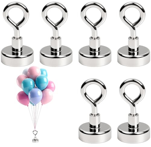 Wiederverwendbare silberne Ballongewichte, 6 Stück – Robuste Ballonhalter für Helium- und luftgefüllte Ballons, Party-, Hochzeits- und Geburtstagsdekorationen (YH-F20)