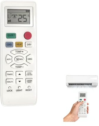 Zuahaly Telecomando Compatibile Con Climatizzatori Haier YR-HD01, YL-HD04, YR-HD06, YL-HD02, HA-0361, Telecomando Di Sostituzione Con Funzione Timer, Design Ergonomico E Facilità D'Uso