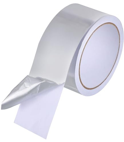 Alipis Cinta Adhesiva de Aluminio Resistente al Calor Cinta Aislante Térmica Autoadhesiva para Sellado de Tubos y de Reparaciones Domésticas y Industriales