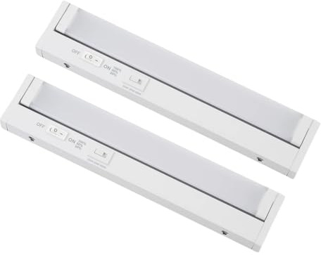 LUXULA 2 Stück LED Unterbauleuchte schwenkbar 30cm, Weiß, 4W 400lm | Schrankbeleuchtung mit Schalter, 3CCT dimmbar 2700K 4000K 6000K, IP20, Unterbau Lichtleiste, Küchenlampe, verknüpfbar