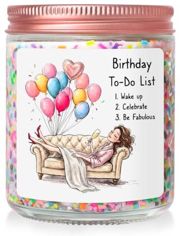 Mrssbea Birthday Gifts for Women, Happy Birthday Candle Gifts for Friends, Female, Mum, Daughter, Her - Funny Vanilla Scented Candles for Sister Bestie Loved One, 200g Soy Wax