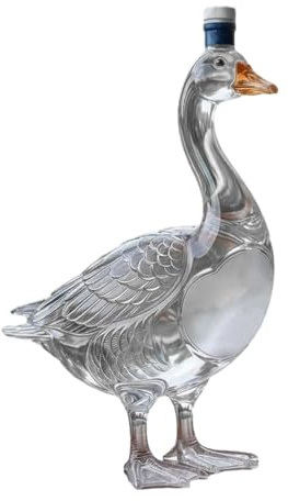 FrolicFit G-Rey Goose Vodka Bottle 30th Anniversary Whiskey Glass 350ml Frosted Texture Glass with Premium 3D Engraving and Label, Decorative Limited Edition Commemorative Bottle Single Unit A