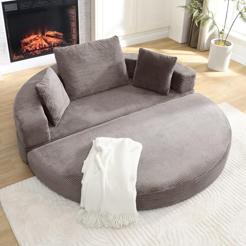 FammyLoft Modulare Boneless Couch, Ovales Sofa Bed mit Kissen, Vollkomprimiertes Ecksofa mit Rückenlehne, Cloud Couch, Compressed Sofa, Einzelschlafsofa, Ohne Montage, für Wohnzimmer/Schlafzimmer