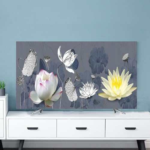 32-80 pulgadas con cubierta de monitores computadora y(Flower,45-48inch)