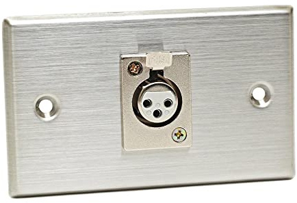 Astatic by CAD Audio 40‑347 Stainless Wall Plate with XLR‑F