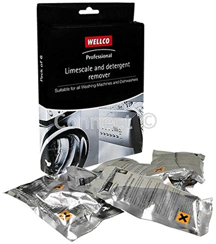 CKB Ltd Pack of 6 - Universal Limescale and Detergent Remover Entkalker Waschmittel Entferner für alle Arten von Waschmaschine & Geschirrspüler Descaler Cleaner