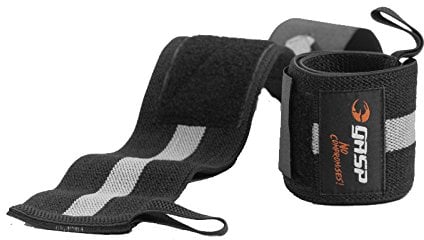 GASP Herren 1RM Wrist Wraps, Black/Grey